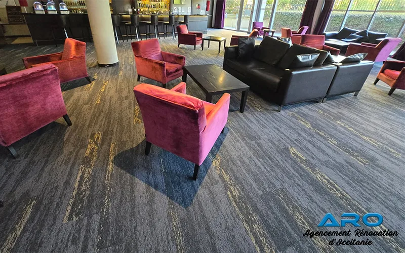 Remise en état d'un salon dans un hôtel à Toulouse